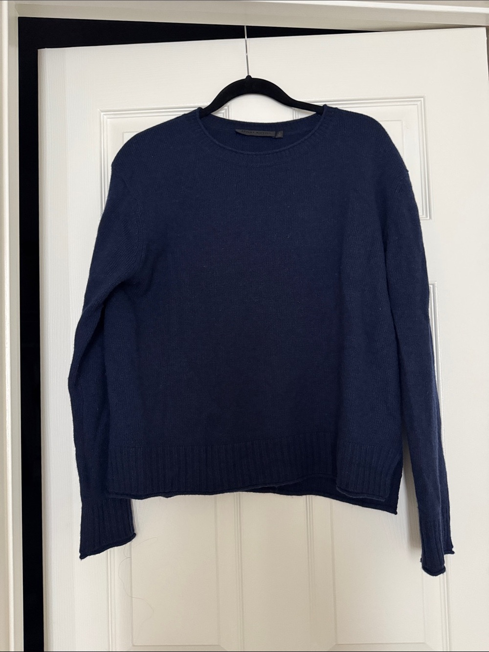 Jenni Kayne Navy Wool/Cashmere Crewneck Sweater